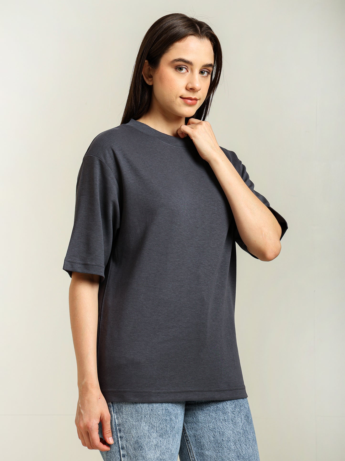 Uncuvr Grey Bamboo Oversize T-Shirt: Soft, Breezy & Effortless All Day