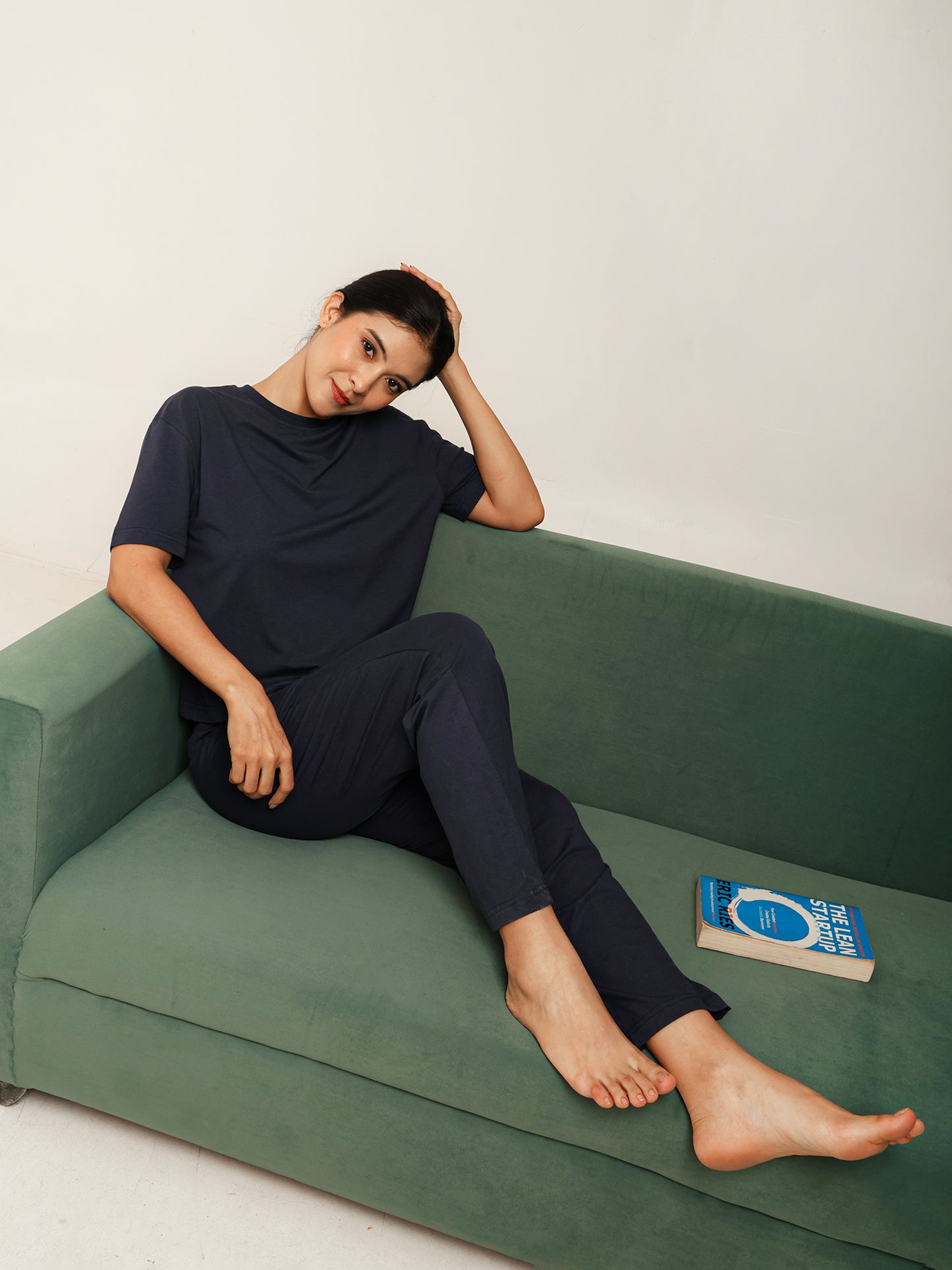 Uncuvr Mood Indigo Bamboo Sleepwear Lounge Set: Relax in Eco-Friendly Comfort