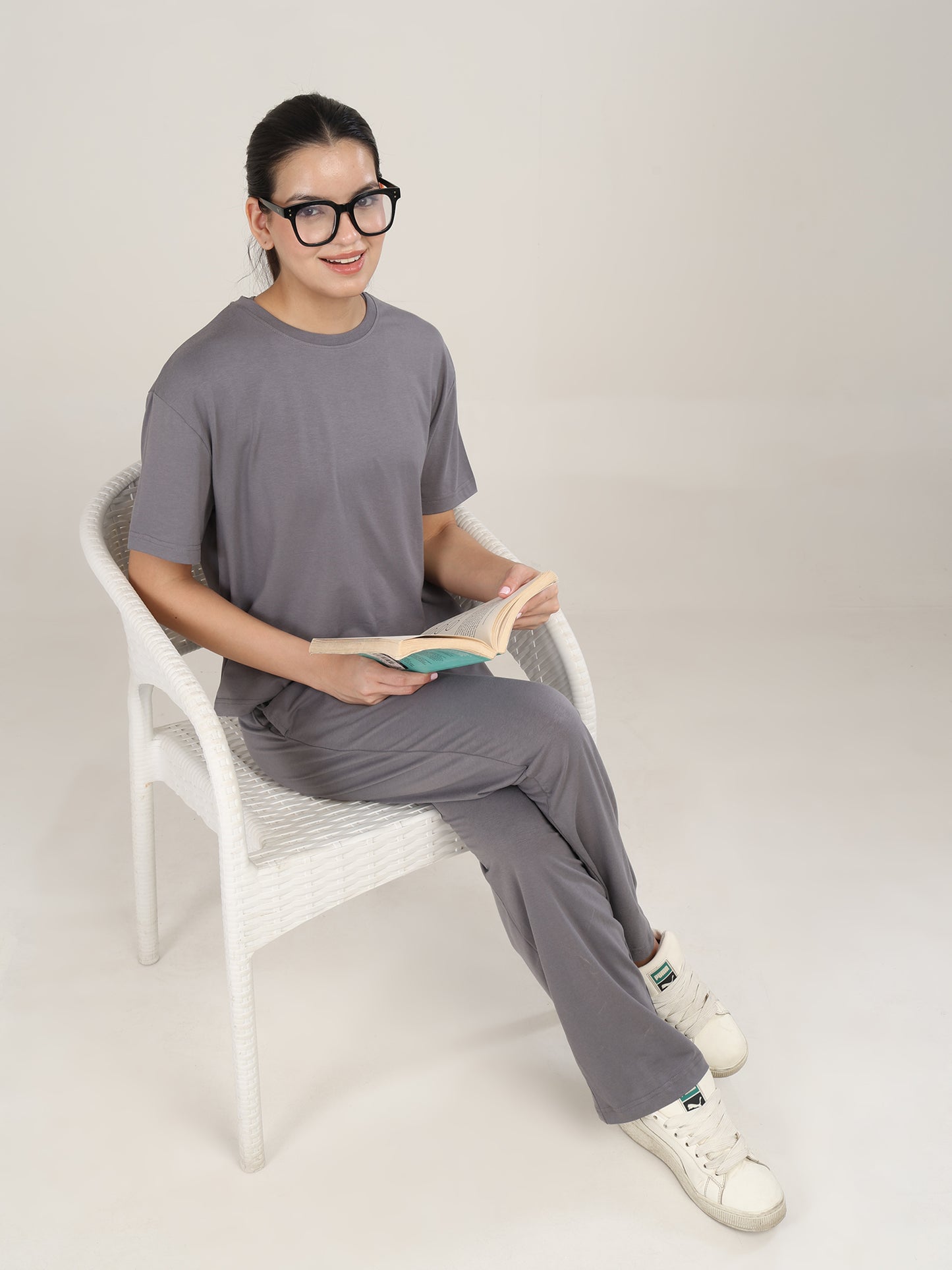 Uncuvr Ash Grey Bamboo Sleepwear Lounge Set: Relax in Eco-Friendly Comfort