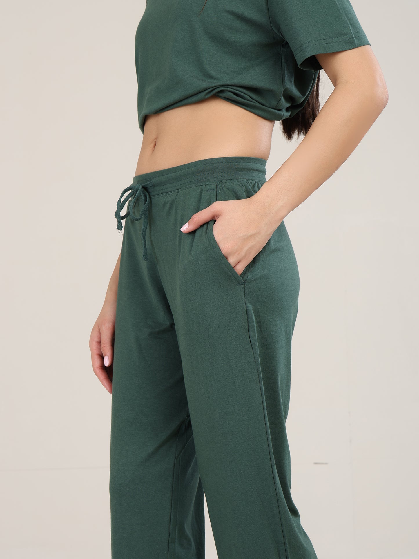 Uncuvr Forest Green Bamboo Sleepwear Lounge Pants: Relax in Eco-Friendly Comfort