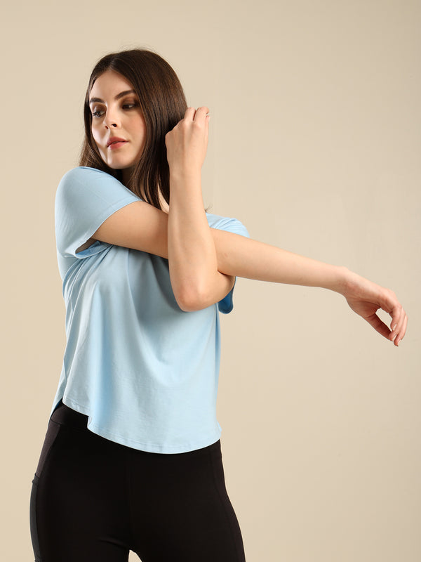 Uncuvr Ice Blue Bamboo Comfort T-Shirt: Soft, Breezy & Effortless All Day
