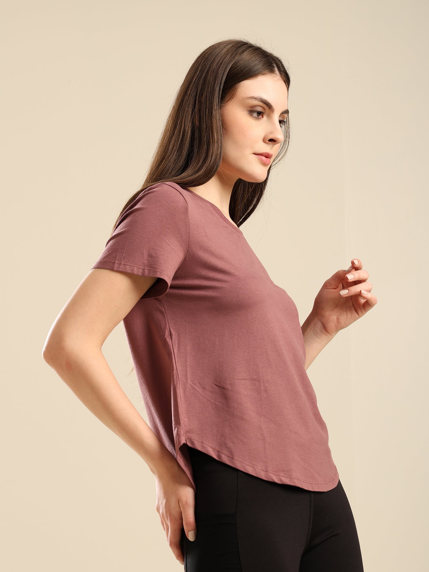 Uncuvr Dusty Pink Bamboo Comfort T-Shirt: Soft, Breezy & Effortless All Day