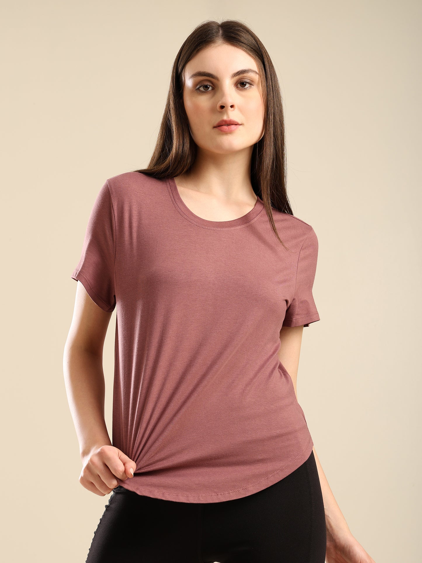 Uncuvr Dusty Pink Bamboo Comfort T-Shirt: Soft, Breezy & Effortless All Day