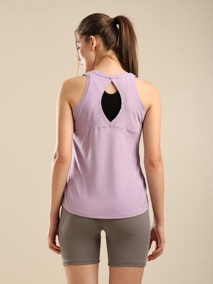 Uncuvr Purple Rose Bamboo Keyhole Tank: Move Freely, Feel Beautiful