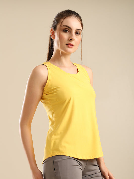 Uncuvr Sunshine Yellow Bamboo Keyhole Tank: Move Freely, Feel Beautiful