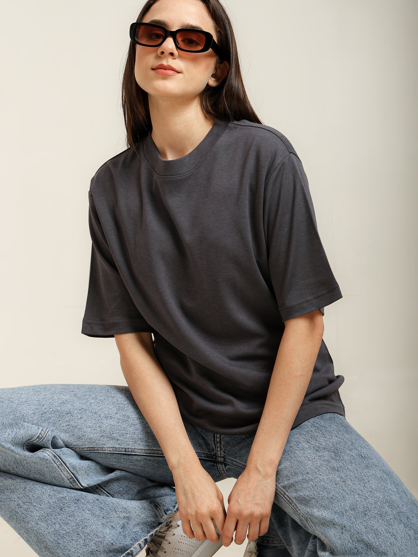 Uncuvr Grey Bamboo Oversize T-Shirt: Soft, Breezy & Effortless All Day