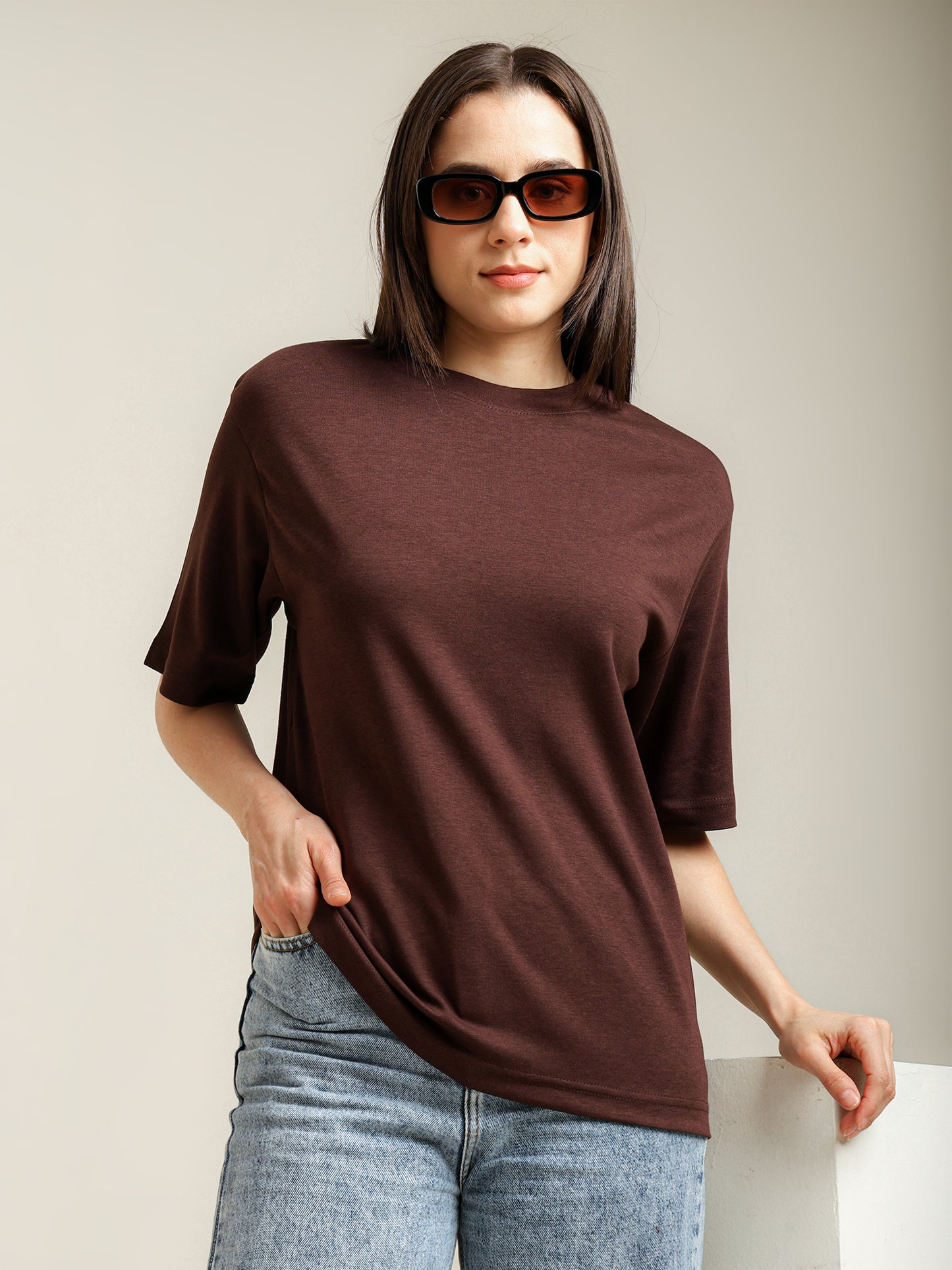 Uncuvr Coffee Bean Bamboo Oversize T-Shirt: Soft, Breezy & Effortless All Day