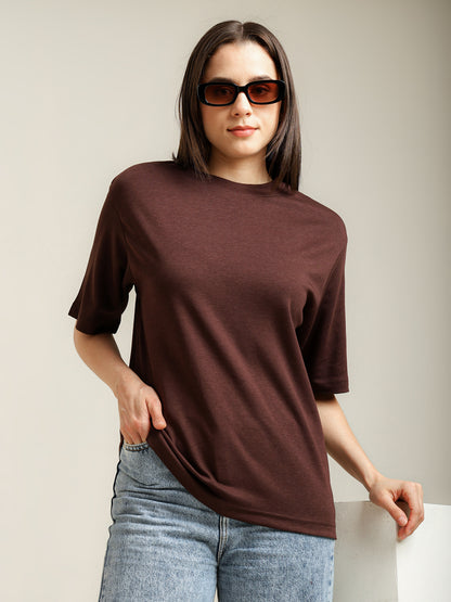 Uncuvr Coffee Bean Bamboo Oversize T-Shirt: Soft, Breezy & Effortless All Day