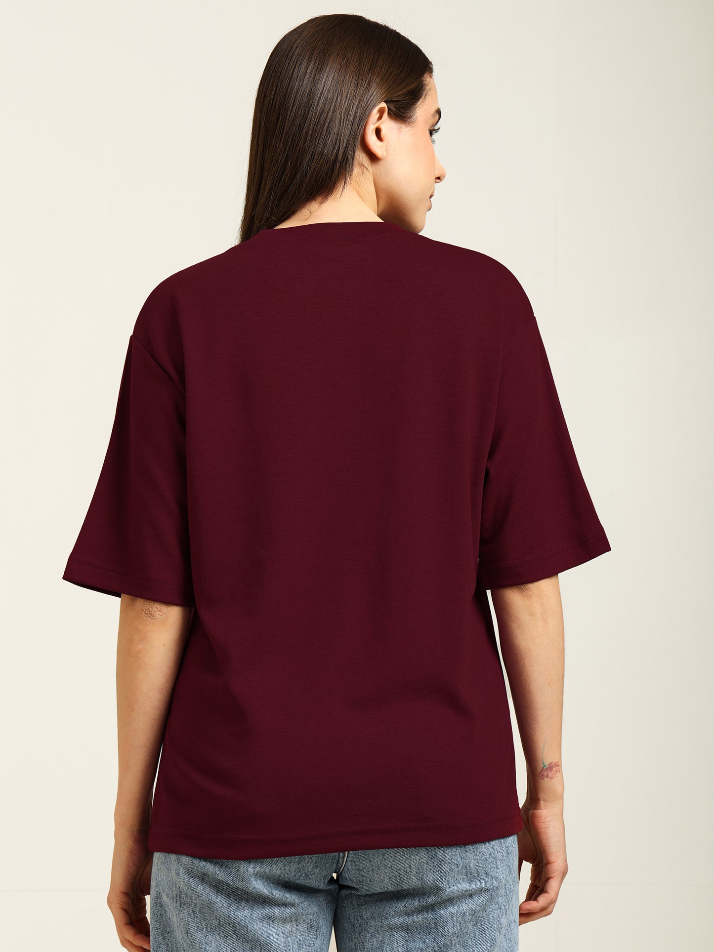 Uncuvr Wine Bamboo Oversize T-Shirt: Soft, Breezy & Effortless All Day