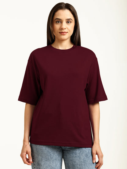 Uncuvr Wine Bamboo Oversize T-Shirt: Soft, Breezy & Effortless All Day