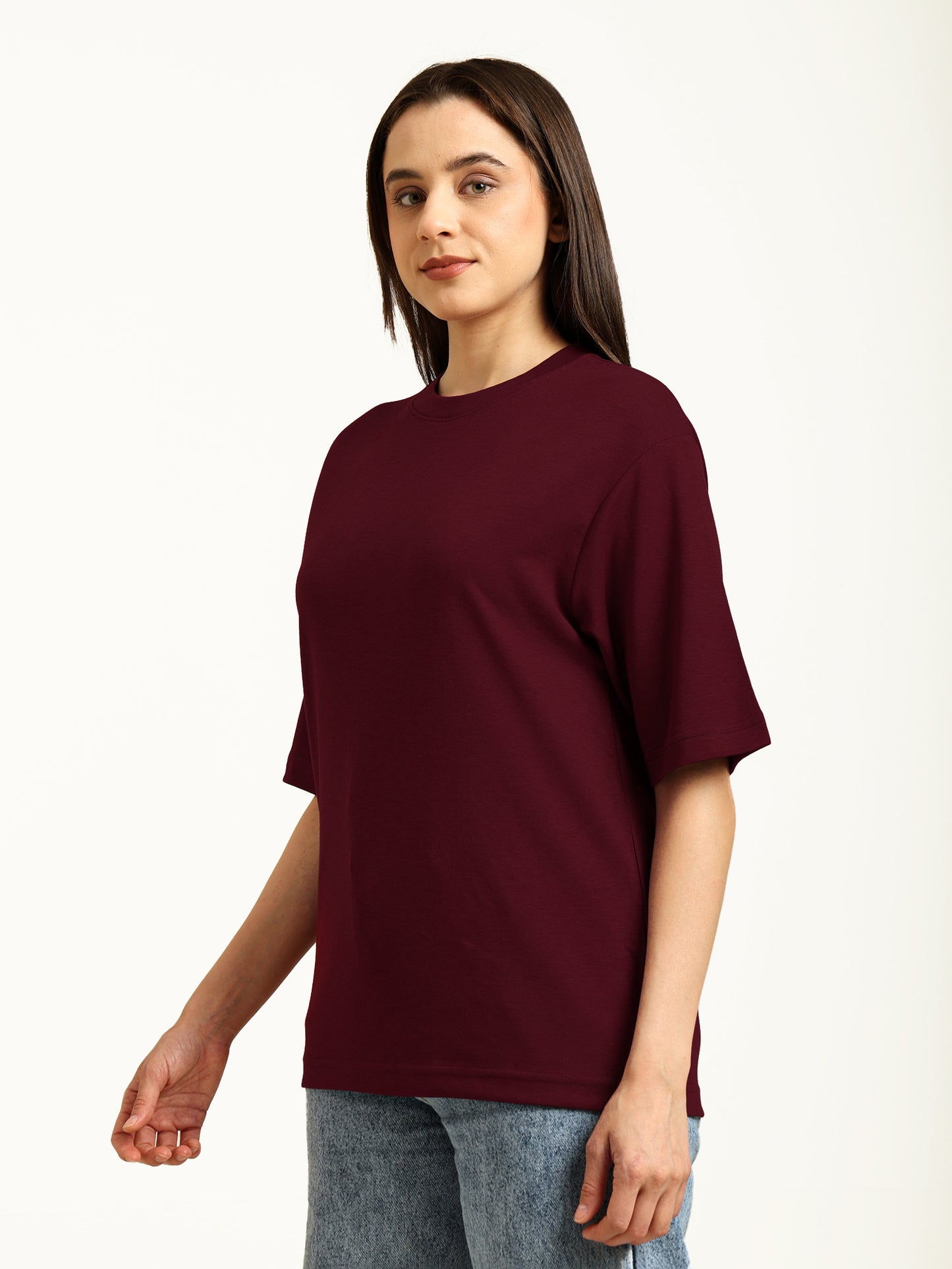 Uncuvr Wine Bamboo Oversize T-Shirt: Soft, Breezy & Effortless All Day