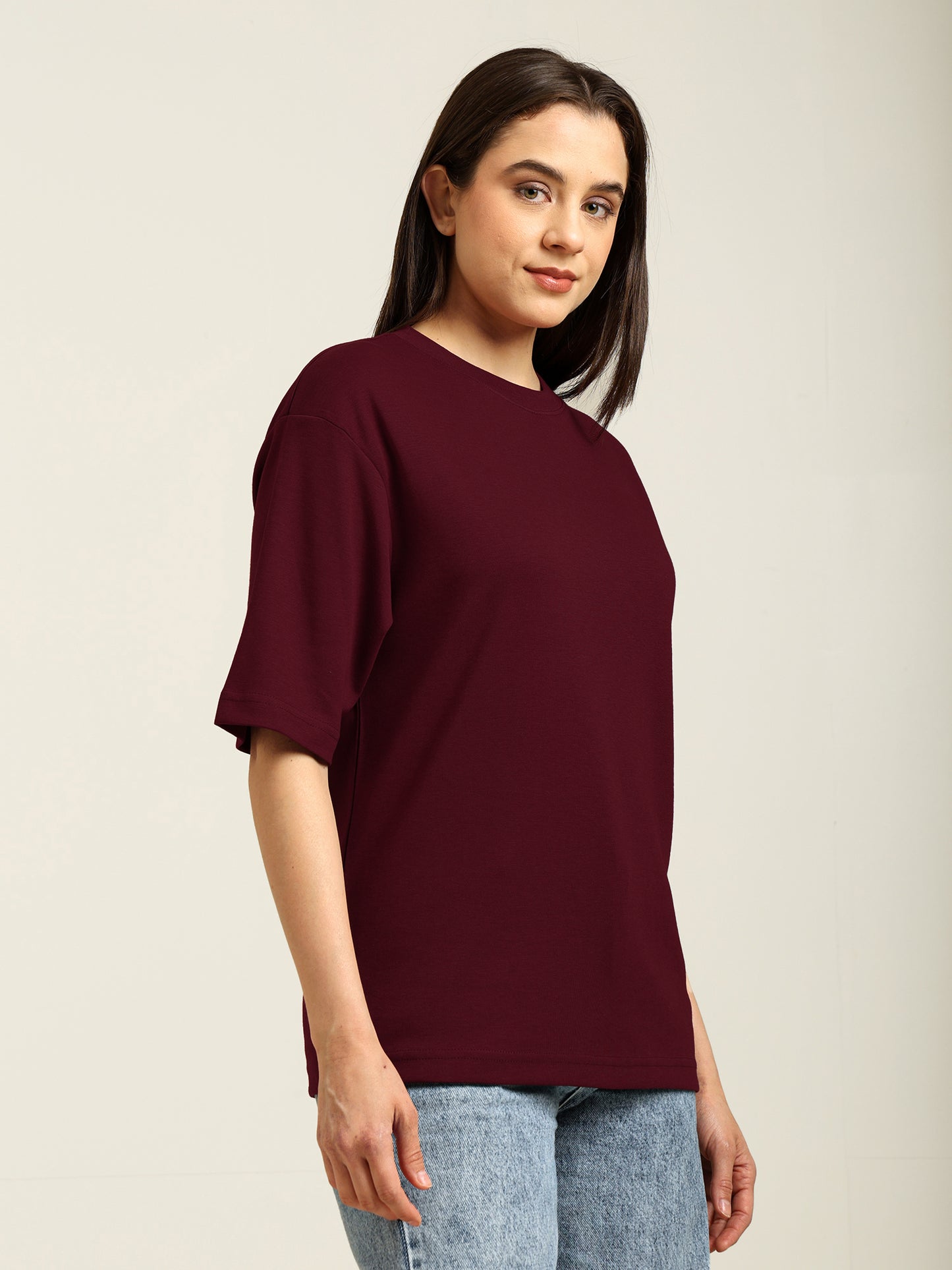 Uncuvr Wine Bamboo Oversize T-Shirt: Soft, Breezy & Effortless All Day