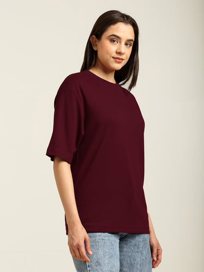 Uncuvr Wine Bamboo Oversize T-Shirt: Soft, Breezy & Effortless All Day