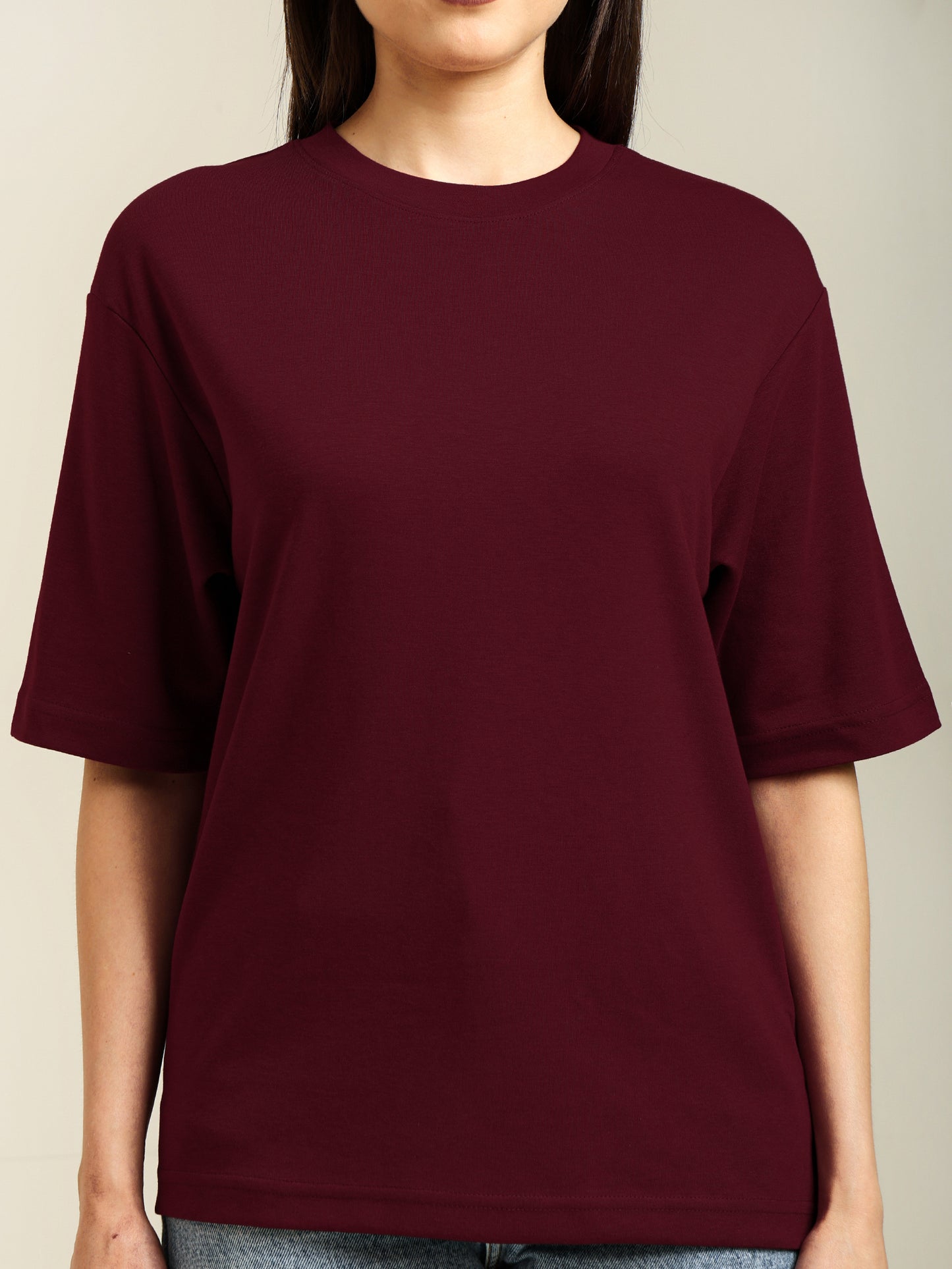 Uncuvr Wine Bamboo Oversize T-Shirt: Soft, Breezy & Effortless All Day