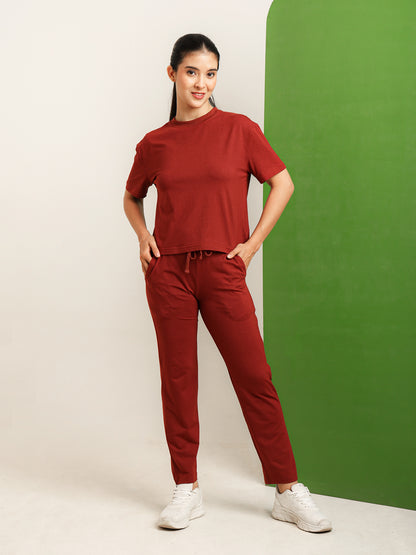Uncuvr Rust Bamboo Sleepwear Lounge Set: Relax in Eco-Friendly Comfort