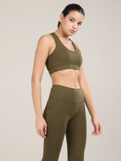 Uncuvr Moss Green Bamboo Sports Bra: Bold, Sustainable, and Unstoppable