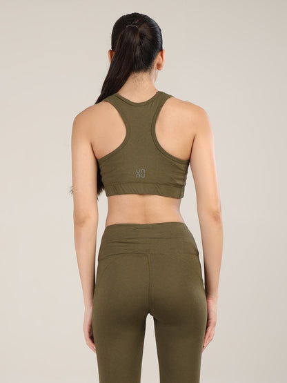 Uncuvr Moss Green Bamboo Sports Bra: Bold, Sustainable, and Unstoppable