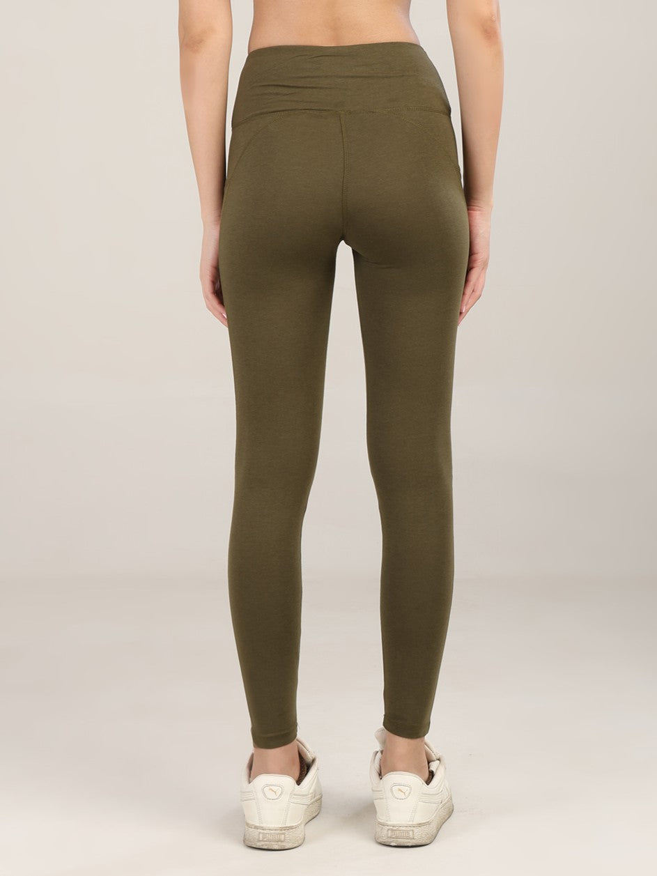 Uncuvr Moss Green Bamboo Leggings: Effortless Style, Ultimate Comfort