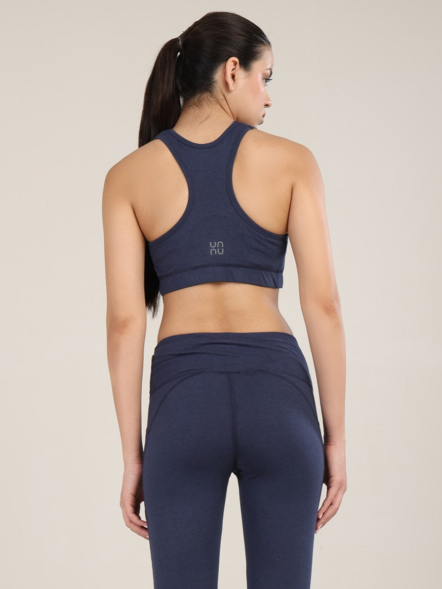 Uncuvr Mood Indigo Bamboo Sports Bra: Bold, Sustainable, and Unstoppable