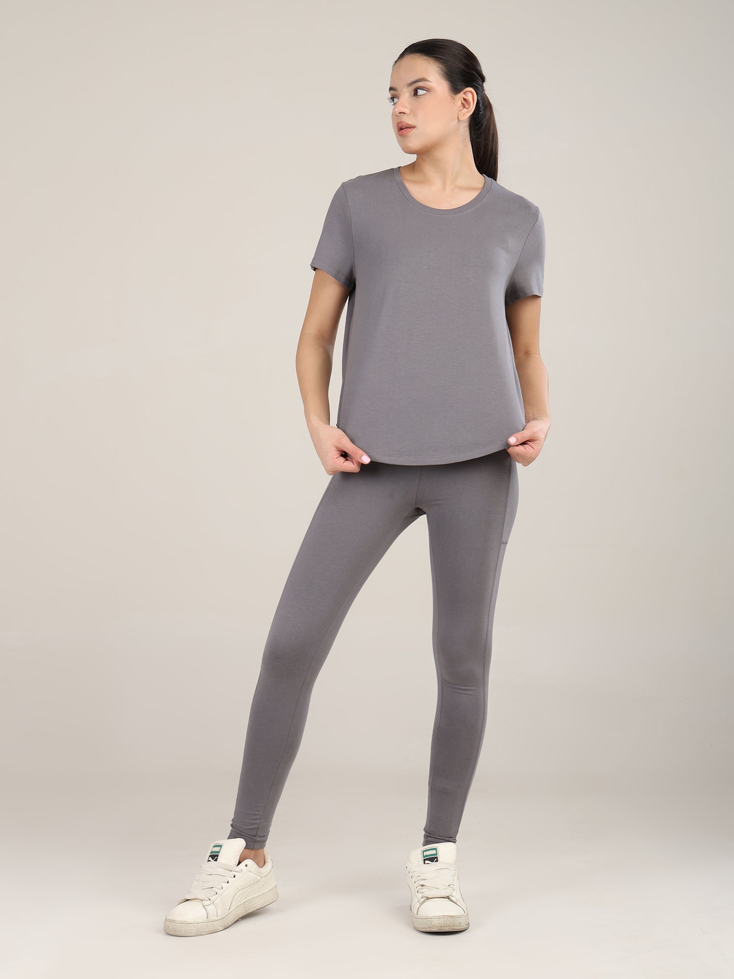 Uncuvr Ash Grey Bamboo Workout Set: Where Comfort Meets Performance