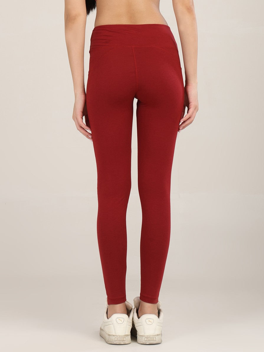 Uncuvr Deep Red Bamboo Leggings: Effortless Style, Ultimate Comfort