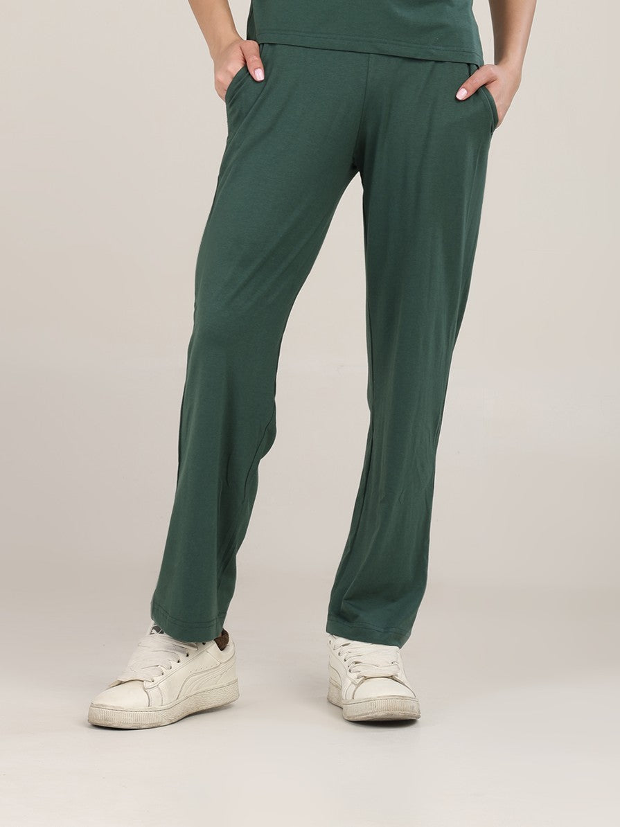 Uncuvr Forest Green Bamboo Sleepwear Lounge Pants: Relax in Eco-Friendly Comfort
