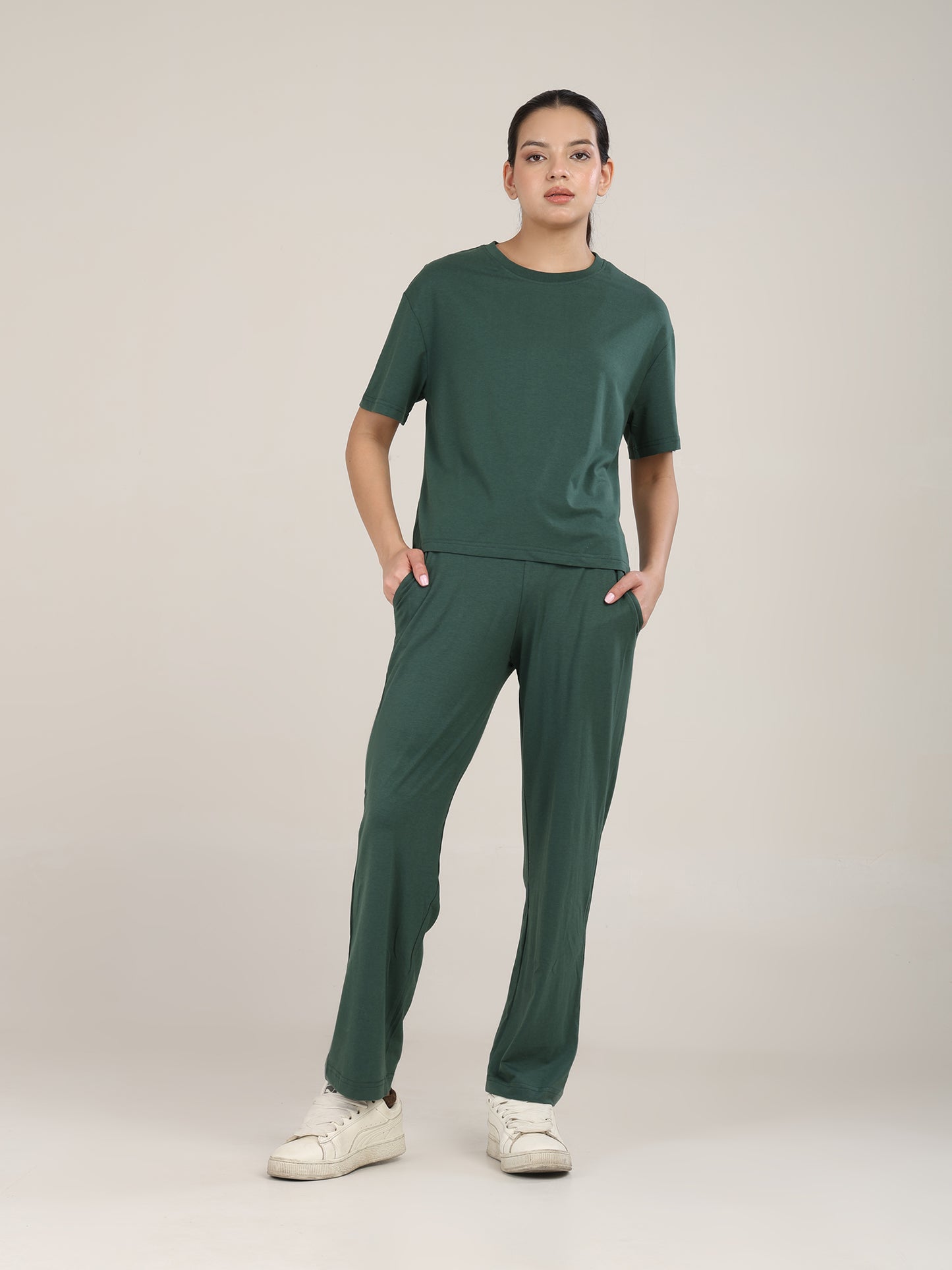 Uncuvr Forest Green Bamboo Sleepwear Lounge Set: Relax in Eco-Friendly Comfort