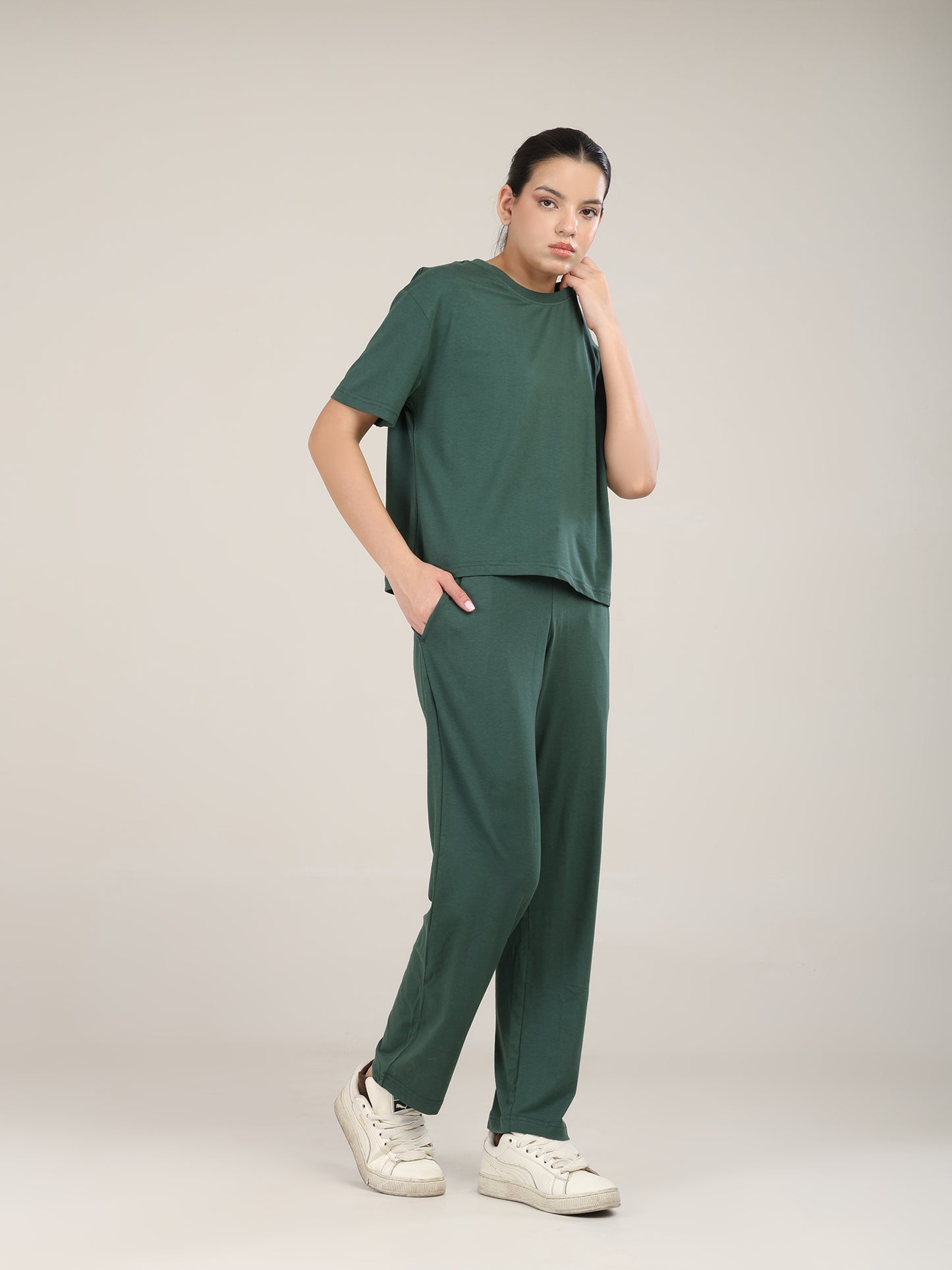 Uncuvr Forest Green Bamboo Sleepwear Set of 3: Relax in Eco-Friendly Comfort