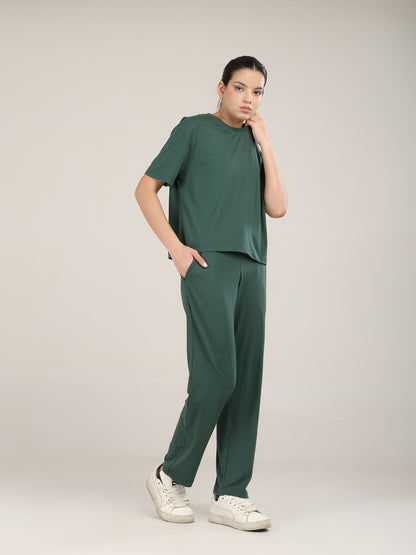 Uncuvr Forest Green Bamboo Sleepwear Set of 3: Relax in Eco-Friendly Comfort