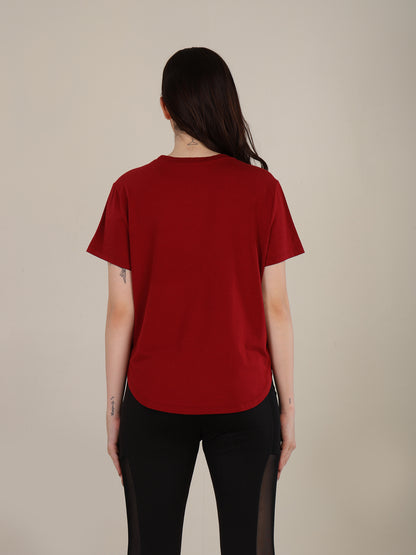 Uncuvr Deep Red Bamboo Comfort T-Shirt: Soft, Breezy & Effortless All Day