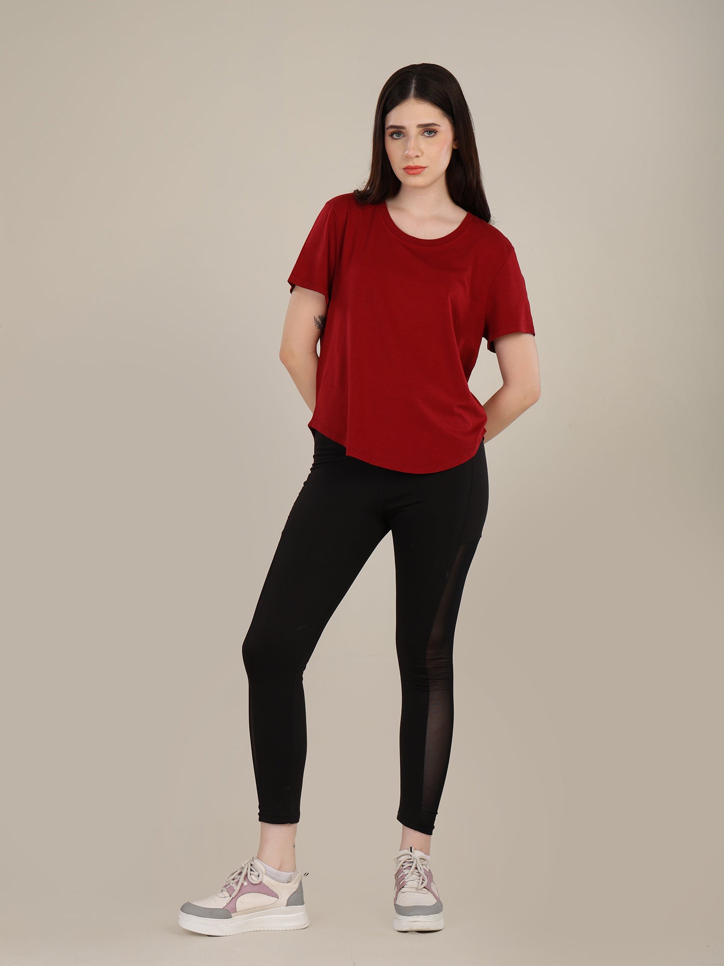 Uncuvr Deep Red Bamboo Comfort T-Shirt: Soft, Breezy & Effortless All Day