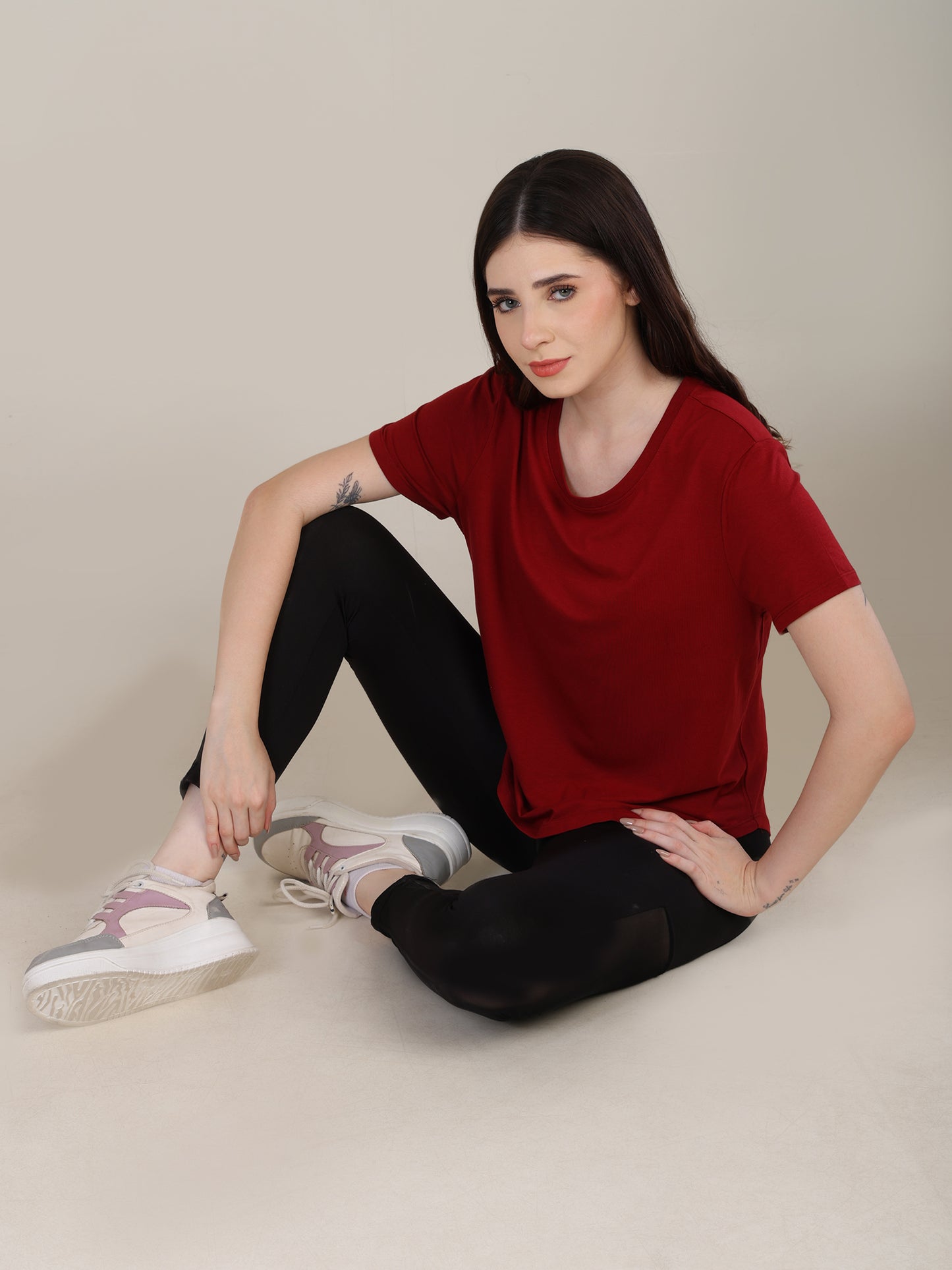 Uncuvr Deep Red Bamboo Comfort T-Shirt: Soft, Breezy & Effortless All Day