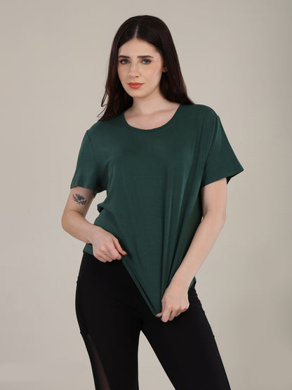 Uncuvr Forest Green Bamboo Comfort T-Shirt: Soft, Breezy & Effortless All Day
