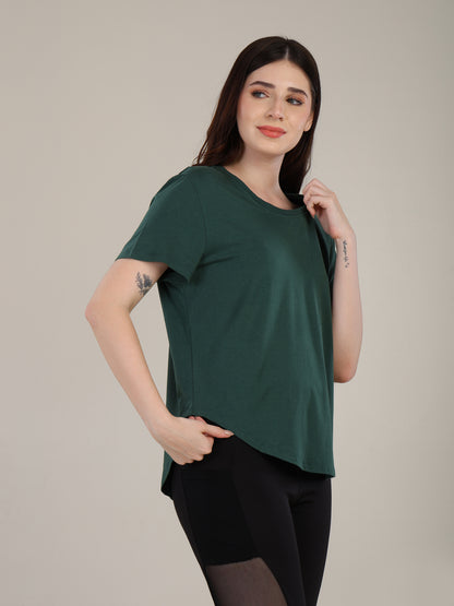 Uncuvr Forest Green Bamboo Comfort T-Shirt: Soft, Breezy & Effortless All Day