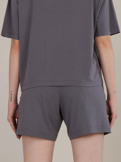 Uncuvr Ash Grey Bamboo Sleepwear Shorts: Relax in Eco-Friendly Comfort
