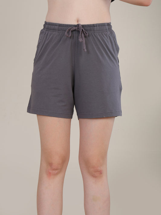 Uncuvr Ash Grey Bamboo Sleepwear Shorts: Relax in Eco-Friendly Comfort