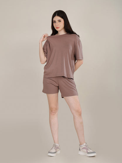 Uncuvr Walnut Bamboo Sleepwear Shorts Set: Relax in Eco-Friendly Comfort