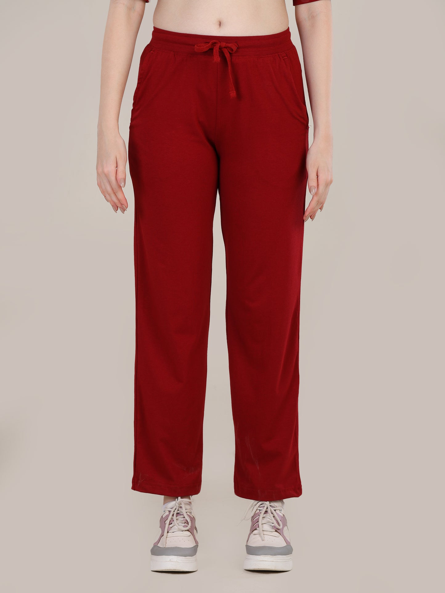 Uncuvr Deep Red Bamboo Sleepwear Lounge Pants: Relax in Eco-Friendly Comfort