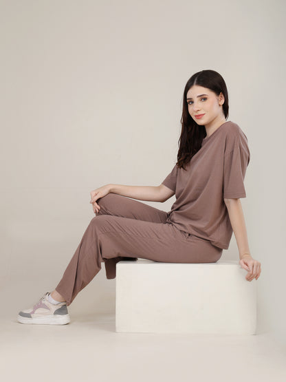Uncuvr Walnut Bamboo Sleepwear Lounge Set: Relax in Eco-Friendly Comfort