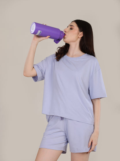 Uncuvr Cosmic Sky Bamboo Sleepwear Shorts Set: Relax in Eco-Friendly Comfort