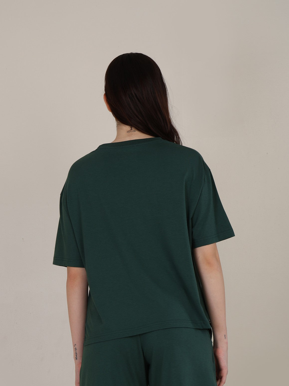 Uncuvr Forest Green Bamboo Basic T-Shirt: Soft, Breezy & Effortless All Day