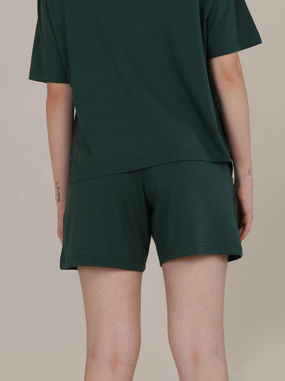 Uncuvr Forest Green Bamboo Sleepwear Shorts: Relax in Eco-Friendly Comfort