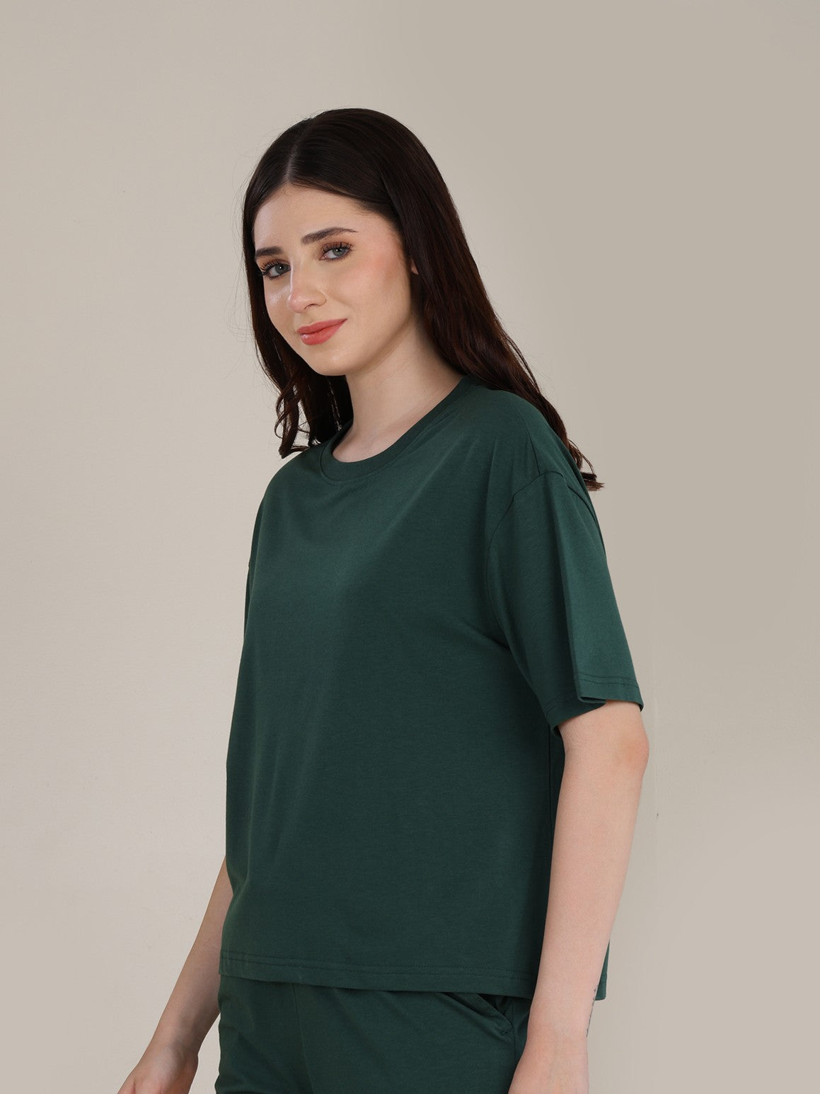 Uncuvr Forest Green Bamboo Basic T-Shirt: Soft, Breezy & Effortless All Day