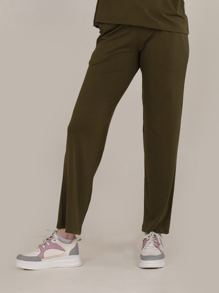 Uncuvr Moss Green Bamboo Sleepwear Lounge Pants: Relax in Eco-Friendly Comfort