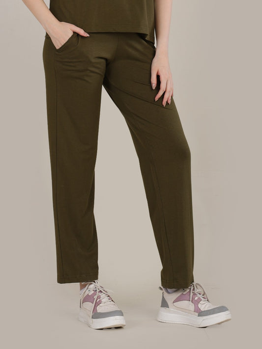 Uncuvr Moss Green Bamboo Sleepwear Lounge Pants: Relax in Eco-Friendly Comfort