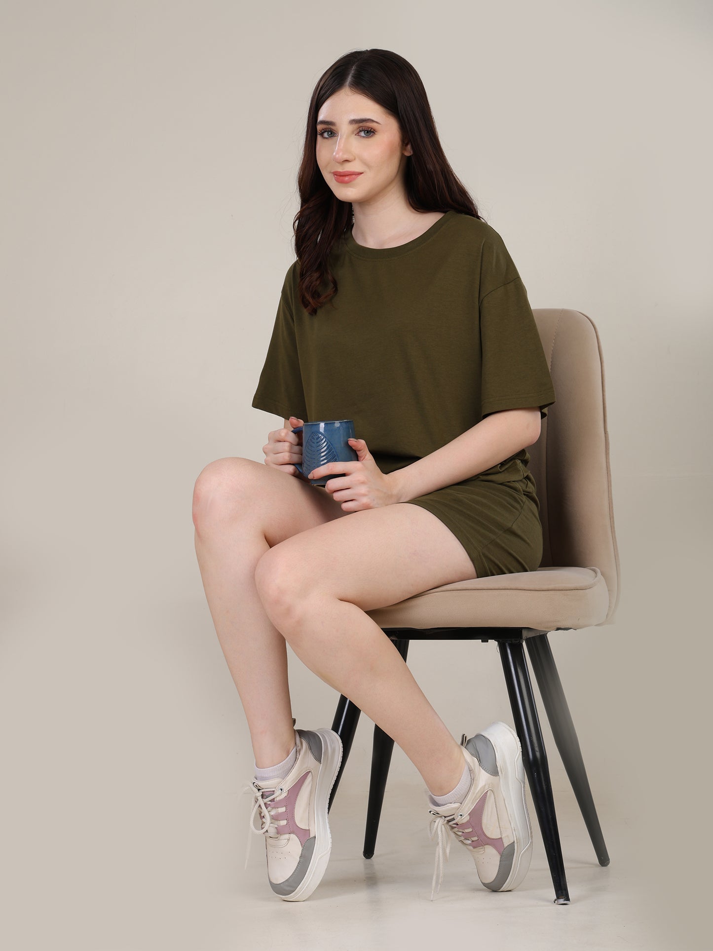 Uncuvr Moss Green Bamboo Sleepwear Shorts Set: Relax in Eco-Friendly Comfort