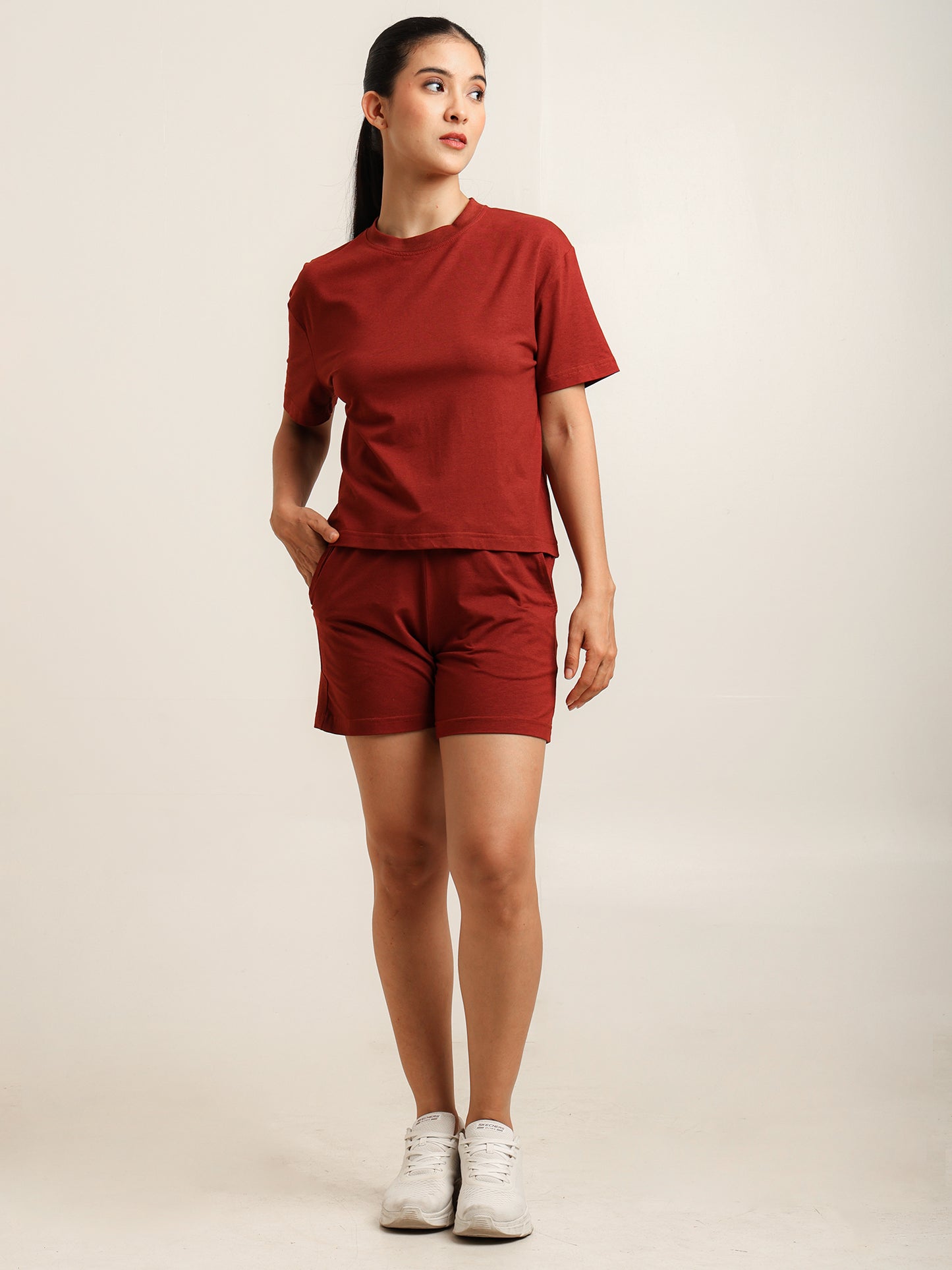 Uncuvr Rust Bamboo Sleepwear Shorts Set: Relax in Eco-Friendly Comfort