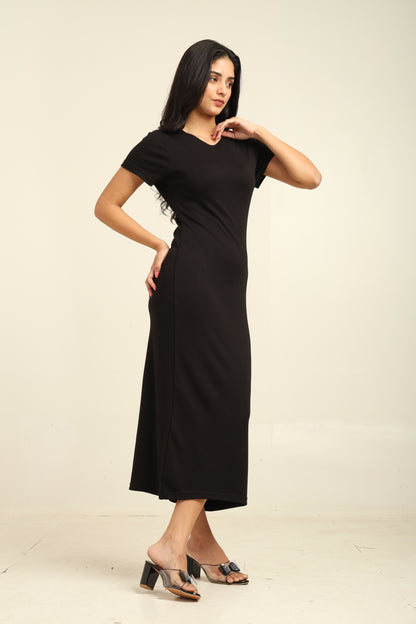 Uncuvr Jet Black Bamboo Long Dress