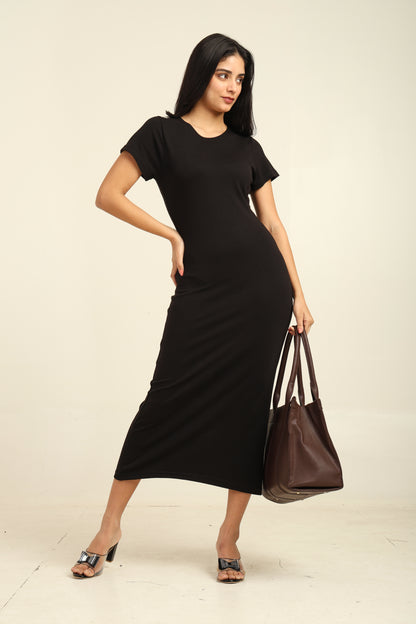 Uncuvr Jet Black Bamboo Long Dress