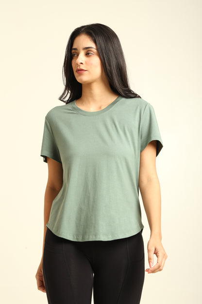 Uncuvr Granite Green Bamboo Comfort T-Shirt: Soft, Breezy & Effortless All Day